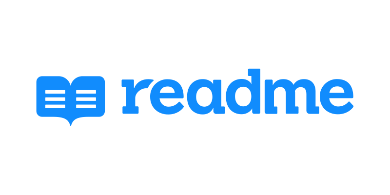 Readme logo with open book icon
